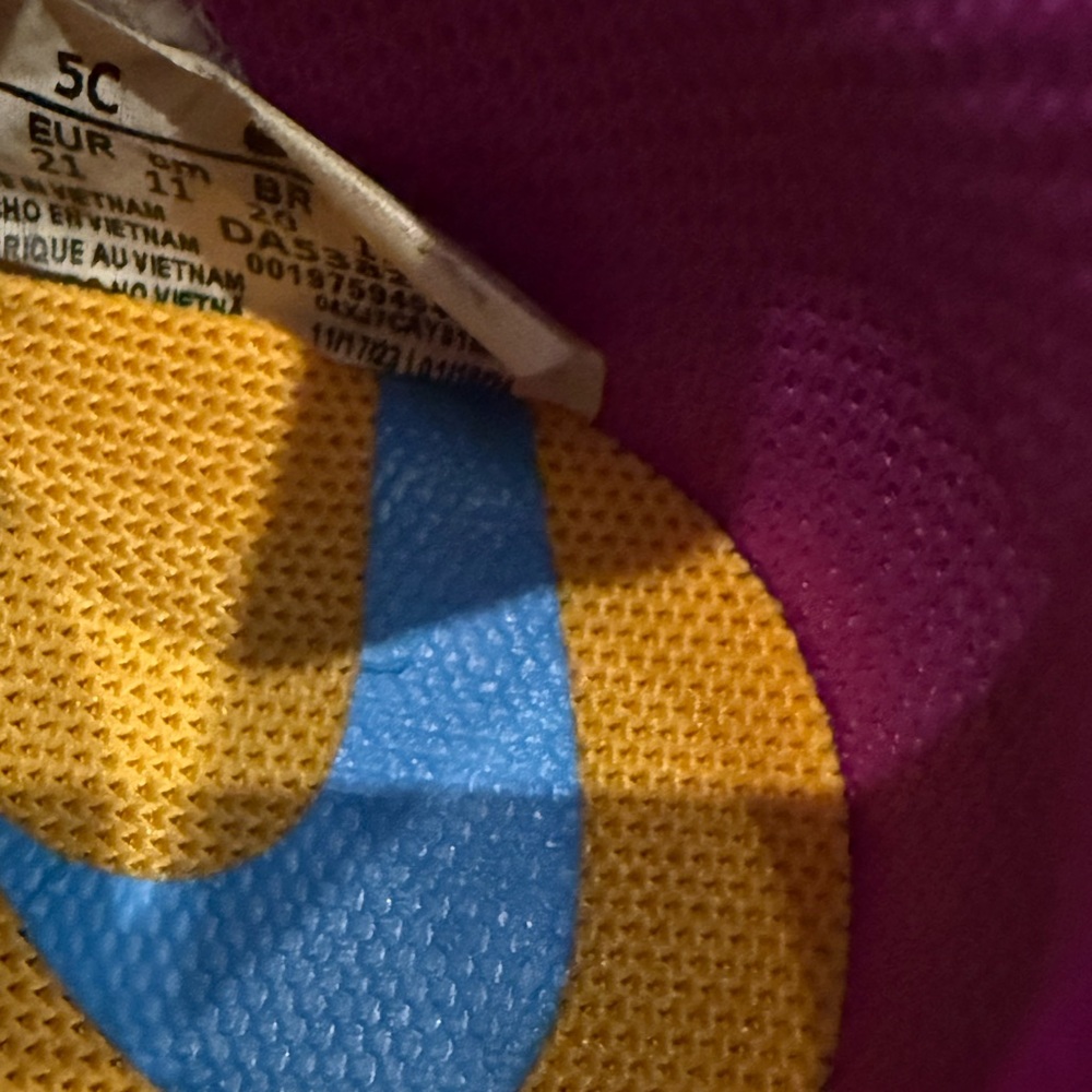 Nike Kids Court Legacy Low Top Toddler Sneakers - White, Blue, and Purple - Picture 5 of 5